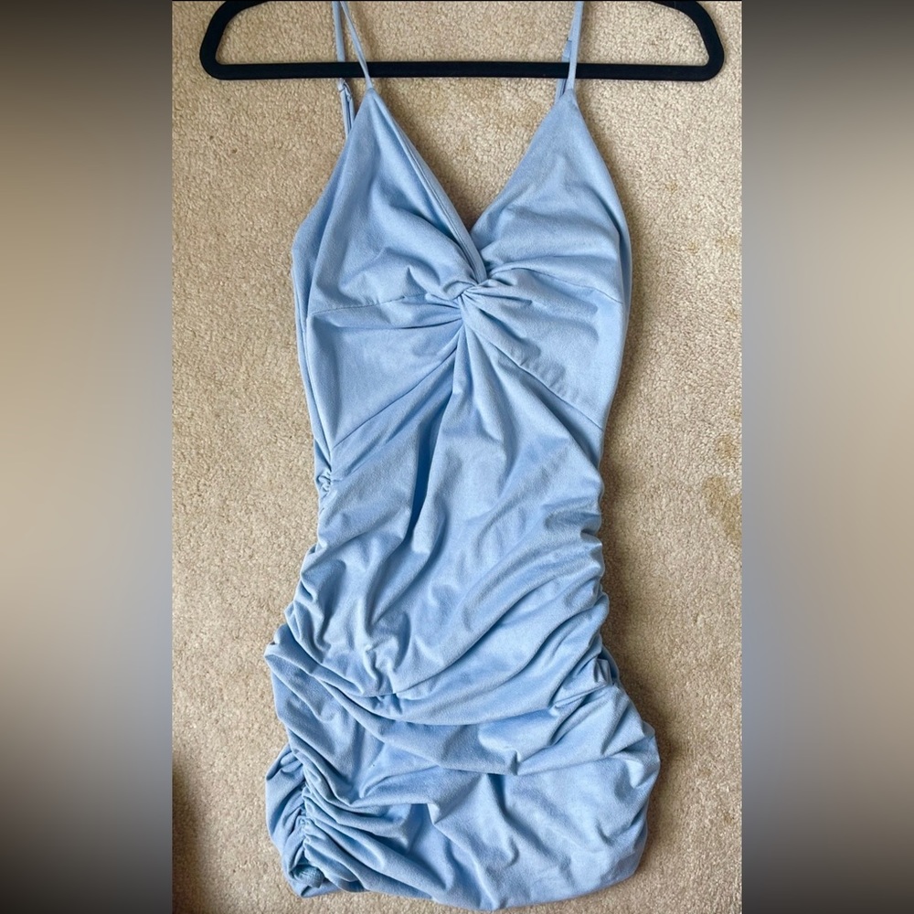 Blue bodycon dress